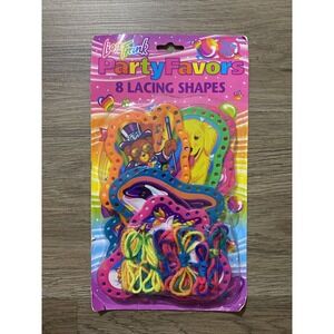 Vintage Lisa Frank‎ Party Favors 8 Lacing Shapes NEW! SUPER RARE!!!